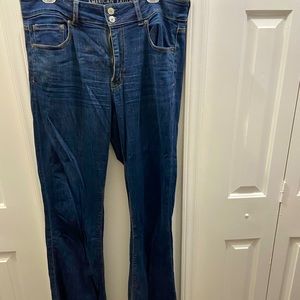 Dark wash flare jeans